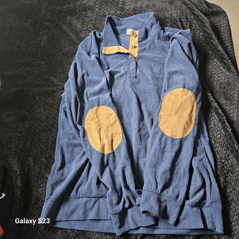 Hengsheng Courdoury shirt with Tan Patches